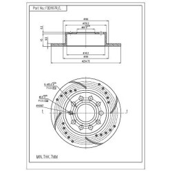 ΔΙΣΚΟΠΛΑΚΑ (ΠΙΣΩ ΔΕΞΙΑ ΔΙΑΤΡΗΤΗ) VW GROUP FBD167R/H