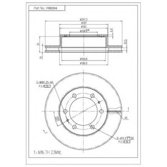ΔΙΣΚΟΠΛΑΚΑ FI.BA FBD204 ΔΙΣΚΟΠΛΑΚΑ FI.BA FBD204