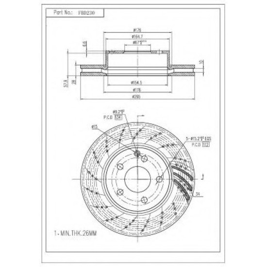 ΔΙΣΚΟΠΛΑΚΑ FI.BA FBD230 ΔΙΣΚΟΠΛΑΚΑ FI.BA FBD230