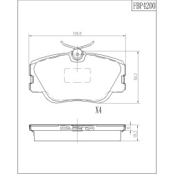ΤΑΚΑΚΙΑ ΜΠΡΟΣΤΑ FI.BA FBP4200 ΤΑΚΑΚΙΑ ΜΠΡΟΣΤΑ FI.BA FBP4200