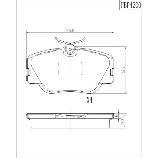 ΤΑΚΑΚΙΑ ΜΠΡΟΣΤΑ FI.BA FBP4200 ΤΑΚΑΚΙΑ ΜΠΡΟΣΤΑ FI.BA FBP4200