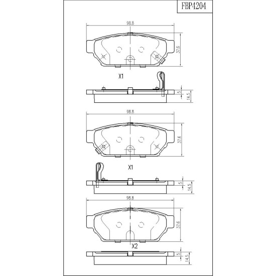 ΤΑΚΑΚΙΑ ΠΙΣΩ FI.BA FBP4204 ΤΑΚΑΚΙΑ ΠΙΣΩ FI.BA FBP4204