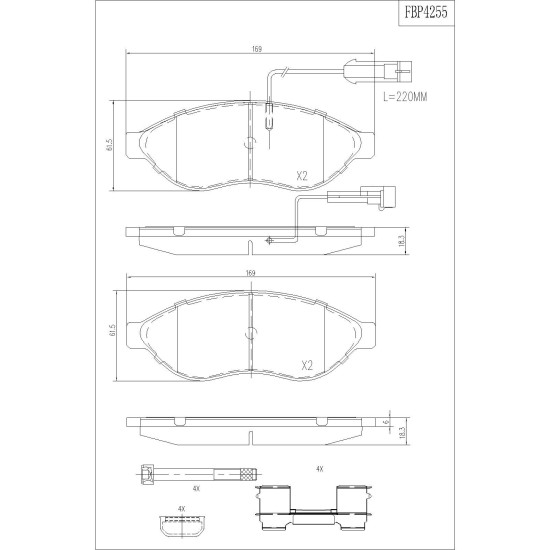ΤΑΚΑΚΙΑ ΜΠΡΟΣΤΑ FI.BA FBP4255 ΤΑΚΑΚΙΑ ΜΠΡΟΣΤΑ FI.BA FBP4255