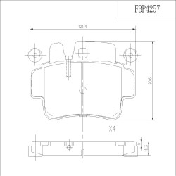 ΤΑΚΑΚΙΑ ΜΠΡΟΣΤΑ/ΠΙΣΩ FI.BA FBP4257