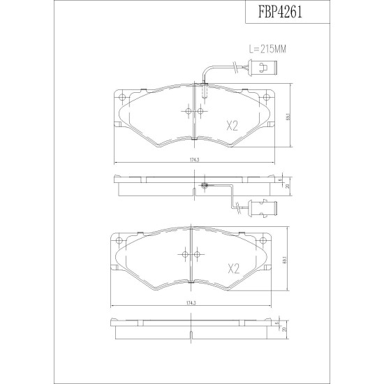 ΤΑΚΑΚΙΑ ΜΠΡΟΣΤΑ FI.BA FBP4261 ΤΑΚΑΚΙΑ ΜΠΡΟΣΤΑ FI.BA FBP4261