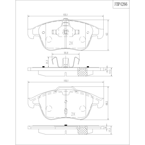 ΤΑΚΑΚΙΑ ΜΠΡΟΣΤΑ FI.BA FBP4266