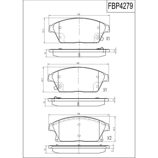 ΤΑΚΑΚΙΑ ΜΠΡΟΣΤΑ FI.BA FBP4279 ΤΑΚΑΚΙΑ ΜΠΡΟΣΤΑ FI.BA FBP4279