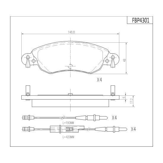 ΤΑΚΑΚΙΑ ΜΠΡΟΣΤΑ FI.BA FBP4301