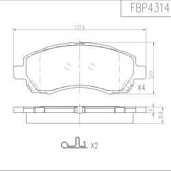 ΤΑΚΑΚΙΑ ΜΠΡΟΣΤΑ FI.BA FBP4314 ΤΑΚΑΚΙΑ ΜΠΡΟΣΤΑ FI.BA FBP4314