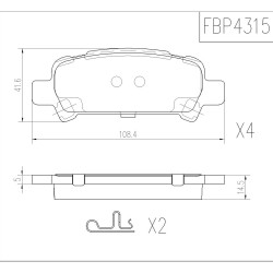 ΤΑΚΑΚΙΑ ΠΙΣΩ FI.BA FBP4315 ΤΑΚΑΚΙΑ ΠΙΣΩ FI.BA FBP4315