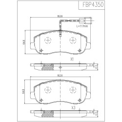 ΣΕΤ ΤΑΚΑΚΙΑ ΜΠΡΟΣΤΑ FI.BA FBP4350 ΣΕΤ ΤΑΚΑΚΙΑ ΜΠΡΟΣΤΑ FI.BA FBP4350