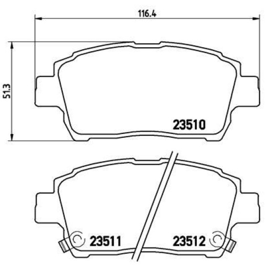 ΤΑΚΑΚΙΑ ΜΠΡΟΣΤΑ BREMBO P83051 ΤΑΚΑΚΙΑ ΜΠΡΟΣΤΑ BREMBO P83051