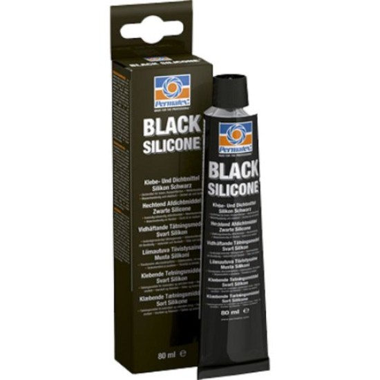PERMATEX Black Silicone Adhesive Sealant Black RTV