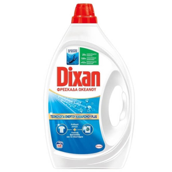 DIXAN ΥΓΡΟ ΠΛΥΝΤΗΡΙΟΥ GEL 48μεζ. - (2,16lit) (ΦΡΕΣΚΑΔΑ ΩΚΕΑΝΟΥ) DIXAN ΥΓΡΟ ΠΛΥΝΤΗΡΙΟΥ GEL 48μεζ. - (2,16lit) (ΦΡΕΣΚΑΔΑ ΩΚΕΑΝΟΥ)