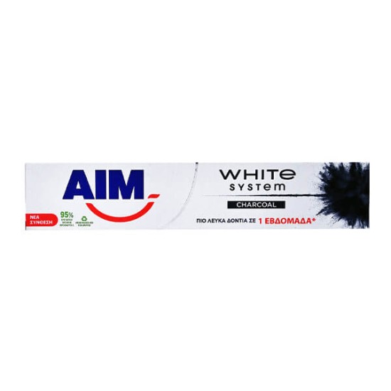 AIM WHITE SYSTEM CHARCOL 75ml (ΟΔΟΝΤΟΚΡΕΜΑ) AIM WHITE SYSTEM CHARCOL 75ml (ΟΔΟΝΤΟΚΡΕΜΑ)