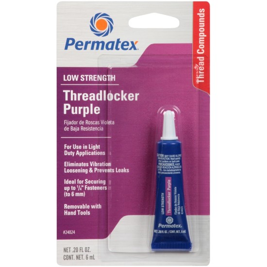 PERMATEX LOW STRENGTH THREADLOCKER PURPLE 6ML