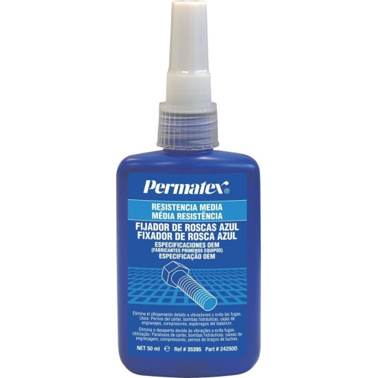 PERMATEX MEDIUM STRENGTH THREADLOCKER BLUE 50ML PERMATEX MEDIUM STRENGTH THREADLOCKER BLUE 50ML