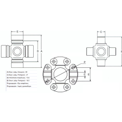 ΣΤΑΥΡΟΣ ΚΕΝΤΡΙΚΟΥ ΑΞΟΝΑ MATSUBA UJ087 – HYUNDAI GALLOPER / H-1 / H100 / SANTA FE